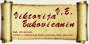 Viktorija Bukovičanin vizit kartica